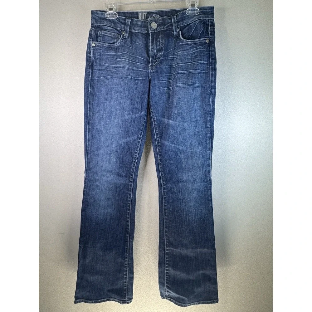 KUT from the Kloth Jeans Women Size 8 Bootcut Dark Wash Denim Pants‎ - Picture 2 of 6